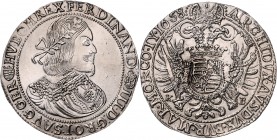Ferdinand III. 1637 - 1657 Taler 1658 KB Kremnitz Her. 489 28,39g vz/stgl