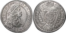 Leopold I. 1657 - 1705 15 Kreuzer 1664 Wien Her. 924 6,15g stgl