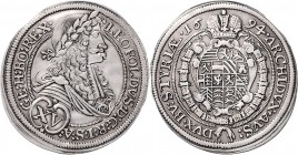 Leopold I. 1657 - 1705 15 Kreuzer 1694 Graz Her. 954 6,27g f.vz