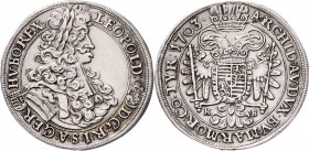 Leopold I. 1657 - 1705 1/2 Taler 1703 KB Kremnitz geglättete Felder Her. 854 14,16g f.vz