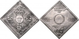 Joseph I. 1705 - 1711 1/2 Schautaler-Klippe 1706 Nürnberg im Avers: MIT GOTT DVRCH M. O. G. VND L, WIRDS VND DOR= TEN WIEDER HELL, Revers: BAR - CELON...