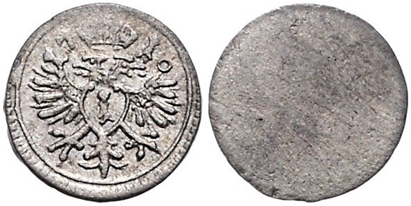 Joseph I. 1705 - 1711 Pfennig 1710 Wien Her. 314 0,38g vz