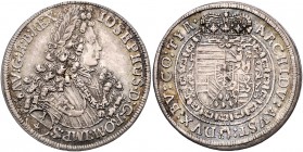 Joseph I. 1705 - 1711 1/4 Taler ohne Jahr Hall leicht poliert Her. 171 16,94g ss/vz