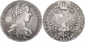 Maria Theresia 1740 - 1780 Taler 1780 SF Prag geprägt in Prag, Justitia nur 14 mm lang, vergl. Macho & Chlapovič Auktion 21 / Nr. 38. Hafner 50b 27,95...