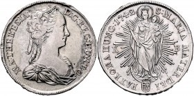 Maria Theresia 1740 - 1780 Taler 1742 KB Kremnitz Her. 563 28,76g ss/vz