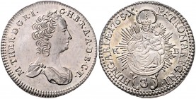 Maria Theresia 1740 - 1780 3 Kreuzer 1765 KB Kremnitz Her. 1413 1,68g stgl