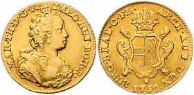 Maria Theresia 1740 - 1780 Souverain d´or 1750 Antwerpen f.vz