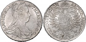 Maria Theresia 1740 - 1780 Taler 1780 S.F. Günzburg aber mit großem Kreuz Hafner 28b. var. 27,99g f.stgl