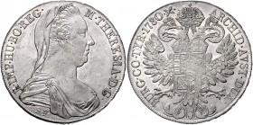 Maria Theresia 1740 - 1780 Taler 1780 S.F. Mailand Hafner 36a 27,93g stgl