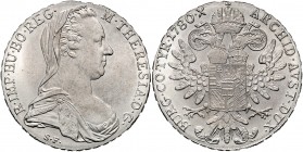 Maria Theresia 1740 - 1780 Taler 1780 London geprägt in London, 2 mittlere Federn Hafner 65 28,10g stgl