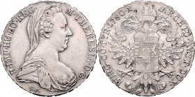 Maria Theresia 1740 - 1780 Taler 1780 SF Rom für Abesinien Hafner. -- 28,04g vz