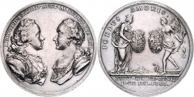 Franz Stephan von Lothringen 1745 - 1765 Medaille 1765 Wien im Avers. Büstenverkleidung, Legende oben, Graveursignatur WIDEMAN unten. Rev: Hymenaios (...