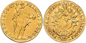 Franz II. 1792 - 1806 Dukat 1796 Kremnitz Her. 90 3,49g vz
