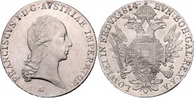 Franz I. 1804 - 1835 Taler 1814 G Nagybanya Fr. 136 28,17g f.stgl