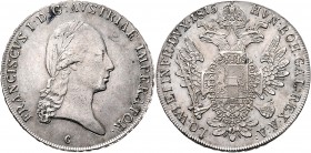 Franz I. 1804 - 1835 Taler 1815 C Prag Fr. 139 28,00g ss/vz