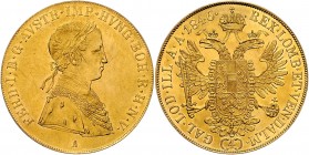 Ferdinand I. 1835 - 1848 4 Dukaten 1846 A Wien min. berieben! Fr. 702 14,00g vz