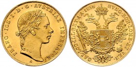 Franz Joseph I. 1848 - 1916 Dukat 1858 A Wien Fr. 1186 3,49g f.stgl./stgl