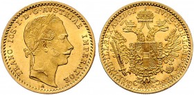 Franz Joseph I. 1848 - 1916 Dukat 1862 A Wien Fr. 1203. 3,49g f.stgl