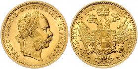 Franz Joseph I. 1848 - 1916 Dukat 1902 Wien Fr. 1261 3,49g stgl