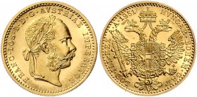 Franz Joseph I. 1848 - 1916 Dukat 1951 Wien Fr. 1275 3,49g stgl