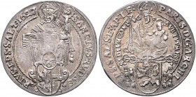 Erzbistum Salzburg Paris von Lodron 1619- 1653 1/6 Taler 1627 Salzburg HZ 1572 4,73g vz