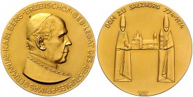 Salzburg unter österreichischer Regierung 1945 - heute Goldmedaille 1974 Salzburg auf Erzbischof Karl Berg, 1200 Jahre Dom zu Salzburg, von Giacomo Ma...