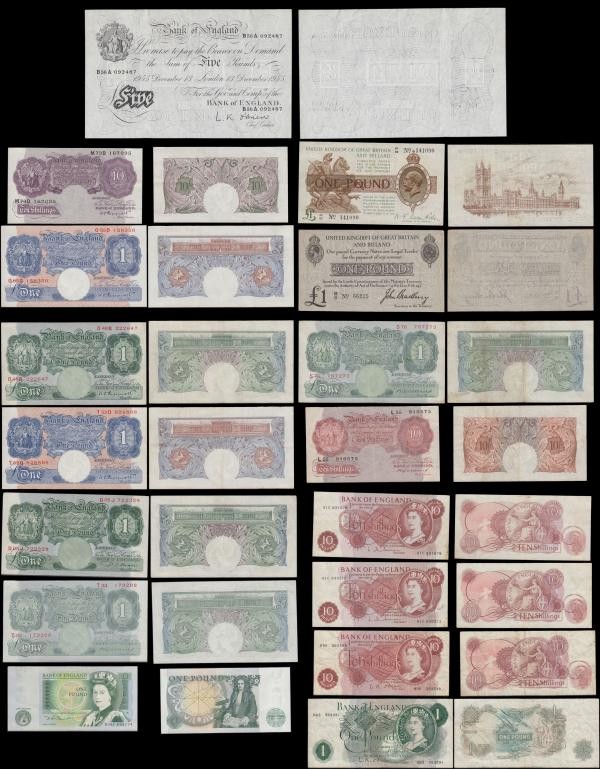 Bank of England & Treasury (40) a private collection in an album comprising wide...