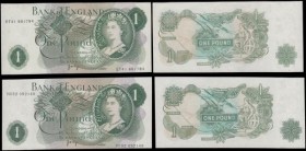 Bank of England (4) a small high grade group, GEF to about UNC - UNC, of Page portrait and pictorial issues circa 1970-80's consisting of 1 Pounds QE2...