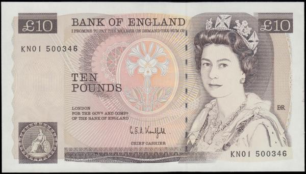 Ten Pounds Kentfield QE2 pictorial & Florence Nightingale B360 L Reverse issue 1...