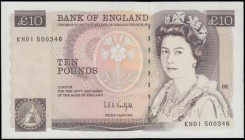 Ten Pounds Kentfield QE2 pictorial & Florence Nightingale B360 L Reverse issue 1991 FIRST RUN from a C106 limited edition of 2000 pack serial number K...