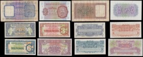British Military Authority & Armed Forces issues (14) various grades to UNC comprising some scarcer denominations and example. British Armed Forces (2...