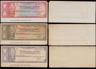 Iraq (5) various denomination Travellers Cheque Remainders mostly average VF or above. All from the Rafidain Bank including a denomination trio with t...