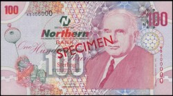 Ireland (Northern) Northern Bank 100 Pounds SPECIMEN Pick 209s (as BY NI. 656; PMI NR 132) dated 19th January 2005 signature of Don Price serial numbe...