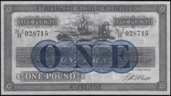 Ireland (Northern) Northern Bank Limited 1 Pound Pick 178b (BY NI.601e; PMI NR 68) dated 1st January 1940 signature F. W. Walker single prefix type se...