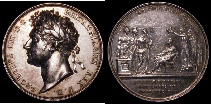 Coronation of King George IV 1821 35mm diameter in silver, by J.Croker, Eimer 11...