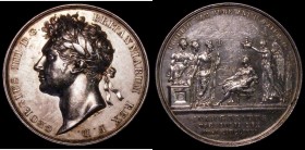 Coronation of King George IV 1821 35mm diameter in silver, by J.Croker, Eimer 1146 The official Royal Mint issue Obverse Bust Left Laureate, Reverse G...