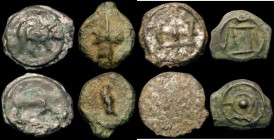 Celtic Units (4) Potin (c.120-100BC) Thurrock Butting Bull type S.62 (2), Class II type S.64 (2) one uniface, Fair to Fine