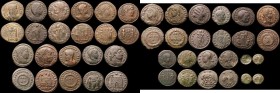 Roman Ae3 and Ae4 (21) includes Licinius I, Licinius II (2), Constantine I (11), Julian II (3), Helena, Fausta, and Romulus & Remus commemorative type...