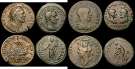 Roman Provincial (4) Ae26 Philip II and Serapis, Marcianopolis, Moesia Inferior, (247-249AD) Magistrate: Prastina Messallinus. Busts facing M IOY&Lamb...