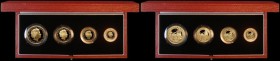 Britannia Gold Proof Set 2005 the 4-coin set comprising &pound;100 One Ounce, &pound;50 Half Ounce, &pound;25 Quarter Ounce, and &pound;10 One Tenth O...