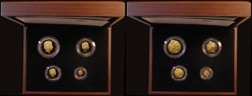 Britannia Gold Proof Set 2010 the four-coin set comprising &pound;100 2010 Gold One Ounce, &pound;50 2010 Gold Half Ounce, &pound;25 2010 Gold Quarter...