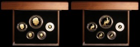Britannia Gold Proof Set 2013 the Five coin set comprising &pound;100 Gold One Ounce, &pound;50 Gold Half Ounce, &pound;25 Gold Quarter Ounce, &pound;...