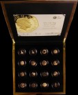 Fifty Pence 2009 a 16-coin set in Gold featuring all of the previously issued designs, Britannia 'NEW PENCE', EEC Membership, Britannia 'FIFTY PENCE',...