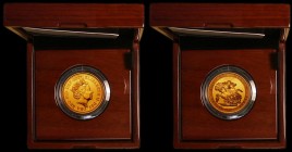 Five Pounds Gold 2017 S.SE15 BU in the Royal Mint box of issue with certificate, only 1000 pieces minted
