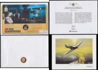 Guernsey &pound;25 2008 Gold BU Dambusters Raid in Harrington and Byrne's Coin and Stamp Cover