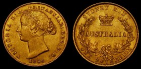 Australia Sovereign 1866 Sydney Branch Mint Marsh 371 GVF/NEF with some contact marks and small rim nicks, all Sydney Branch Mint Sovereigns hard to f...