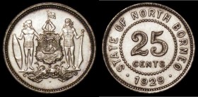 British North Borneo 25 Cents 1929H KM#6 EF
