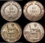 French Indo-China (2) 50 Cents 1936 KM#4a.2 AU/UNC and lustrous the obverse with golden tone, 20 Cents 1937 KM# 17.2, AU/UNC and lustrous