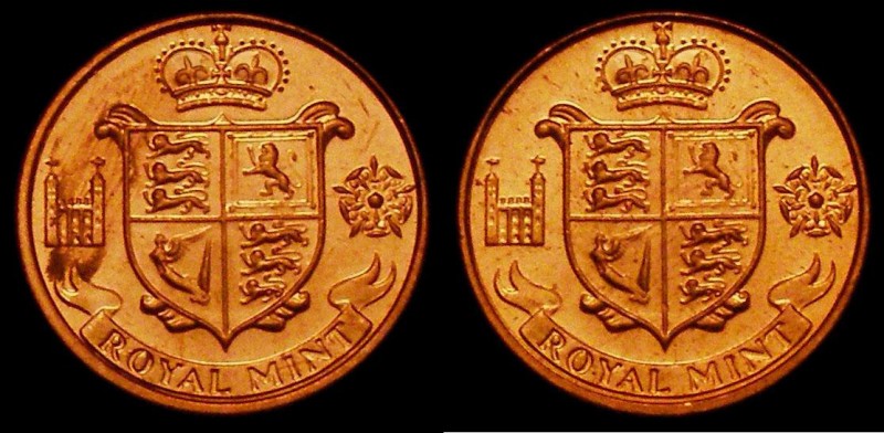 Royal Mint Trial for 2 Euro Cent undated, each side having the Crowned Coat of A...