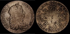 Crown 1662 No Rose below bust, dated 1662 on edge, ESC 18, Bull 351, VG/VG or better the reverse with some pitting, rated R2 by ESC and Bull